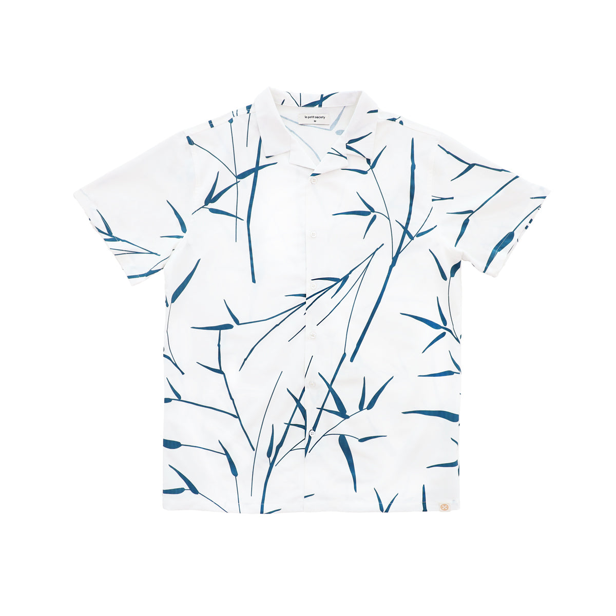 Spring Series - Men's Camp Collar Shirt in White - Relaxed Fit by Le Petit Society — image 7