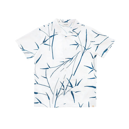 Spring Series - Men's Camp Collar Shirt in White - Relaxed Fit by Le Petit Society — image 7