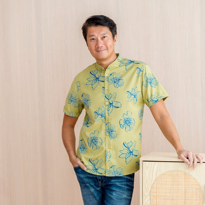 Spring Series - Men's Shirt in Jade Magnolia - Classic Fit by Le Petit Society — image 2