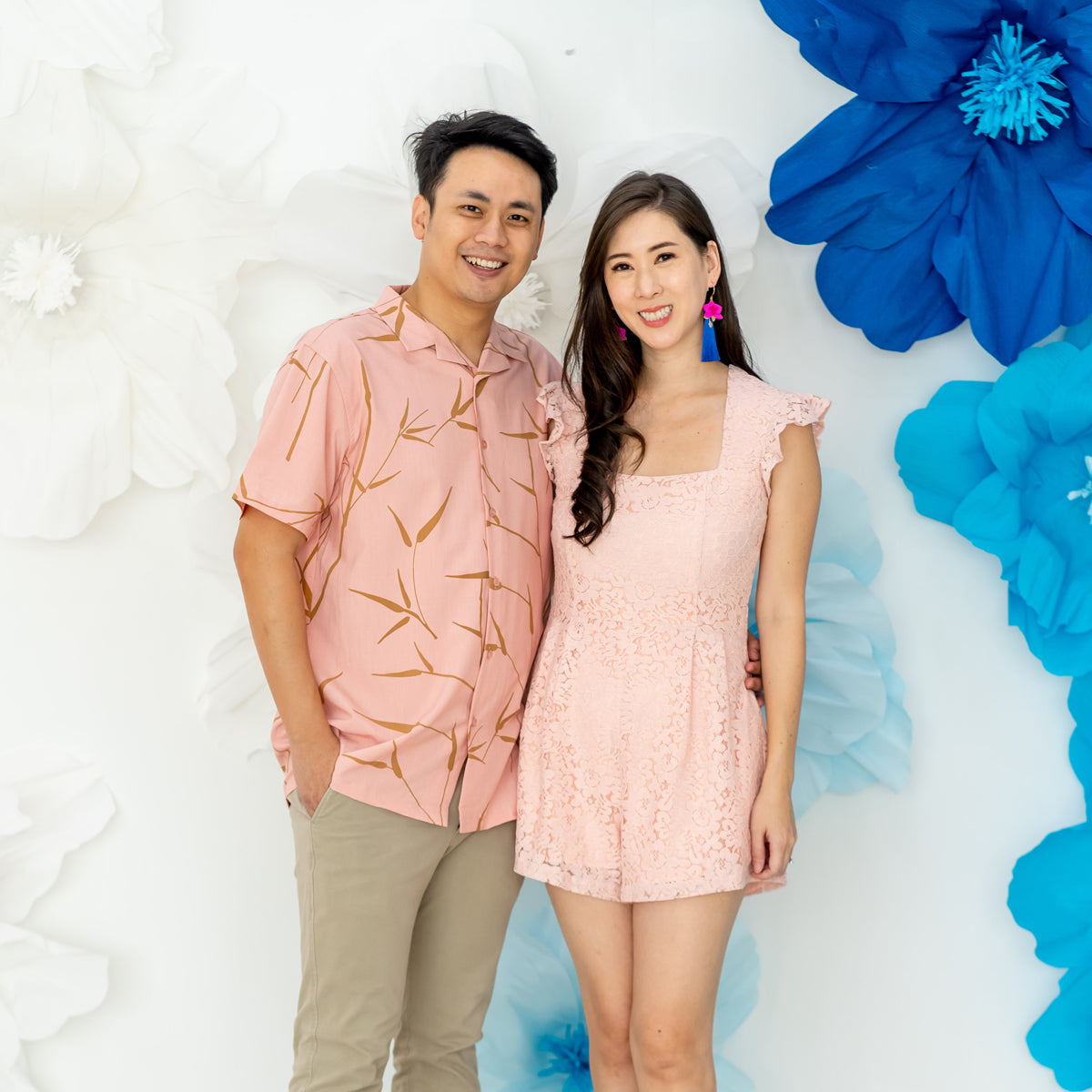 Spring Series - Men's Camp Collar Shirt in Pink - Relaxed Fit by Le Petit Society — image 4