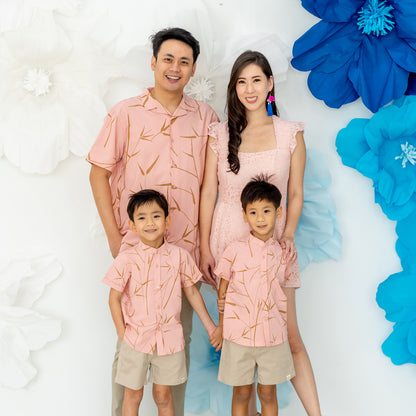 Spring Series - Men's Camp Collar Shirt in Pink - Relaxed Fit by Le Petit Society — image 10