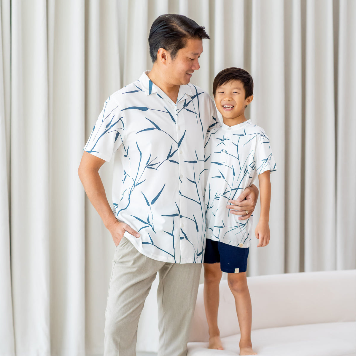Spring Series - Men's Camp Collar Shirt in White - Relaxed Fit by Le Petit Society — image 6