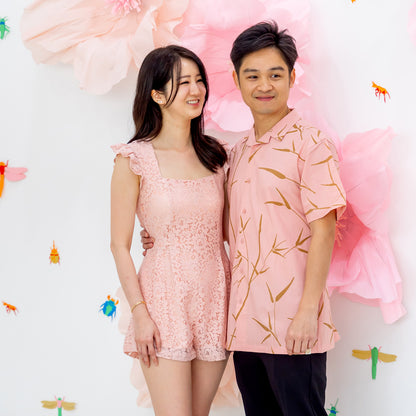 Spring Series - Ladies Romper in Pink Lace by Le Petit Society — image 10