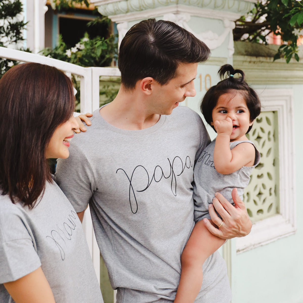 Family Tees - Papa Tee in Dark Grey by Le Petit Society — image 4