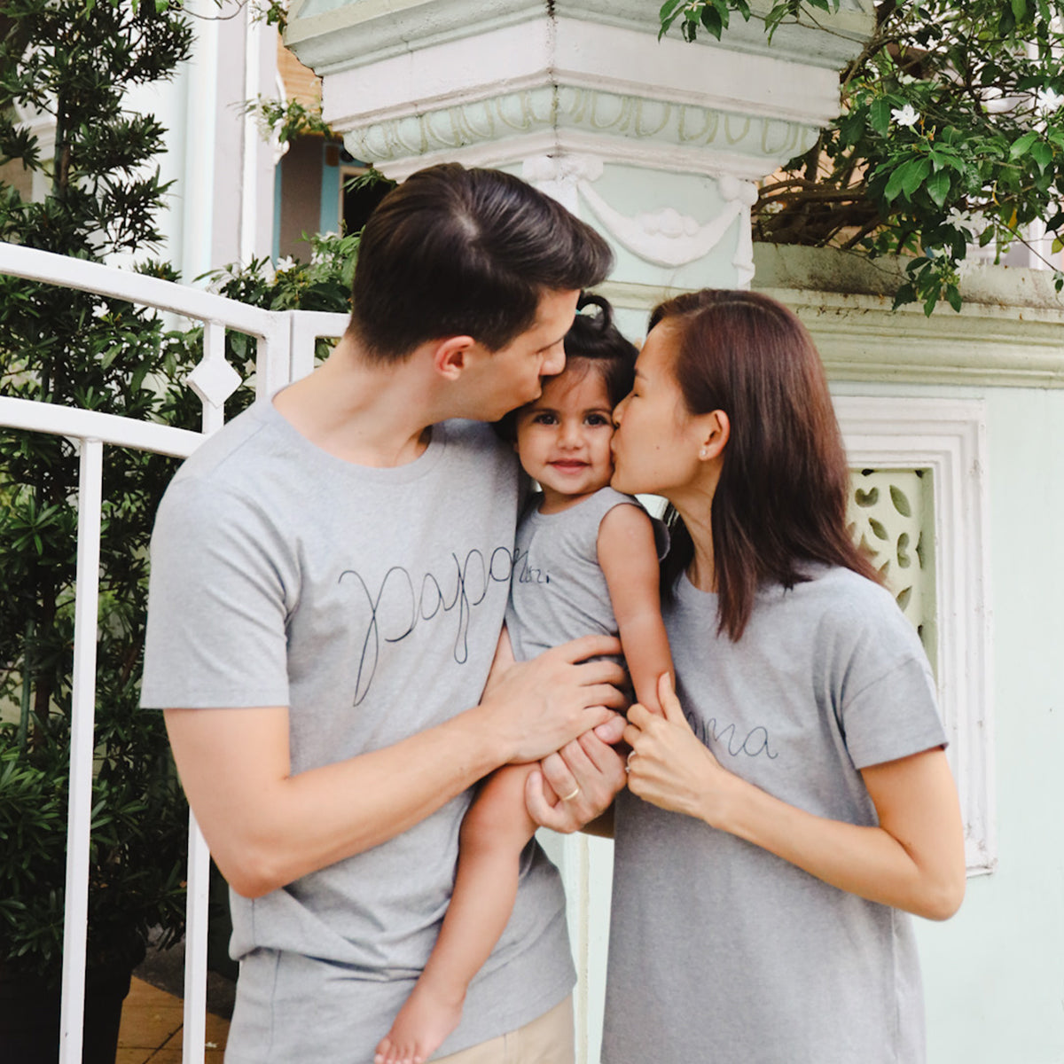 Family Tees - Papa Tee in Dark Grey by Le Petit Society — image 8