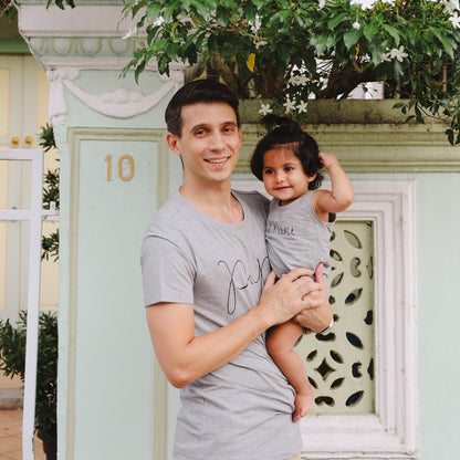 Family Tees - Papa Tee in Dark Grey by Le Petit Society — image 5
