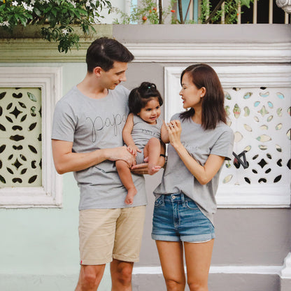 Family Tees - Mini Baby Sleeveless Romper in Dark Grey by Le Petit Society — image 8