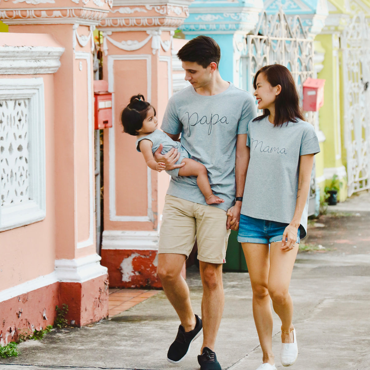 Family Tees - Papa Tee in Dark Grey by Le Petit Society — image 10