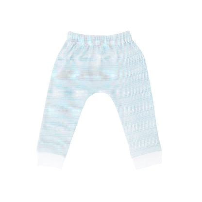 Baby Organic Leggings in Blue Stripes by Le Petit Society — image 6