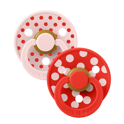 Studio Colour Polka Latex Pacifier Twin Pack (Blossom/Candy Apply) by BIBS — image 3