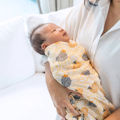 Baby Organic Swaddle in Sheep by Le Petit Society — image 2
