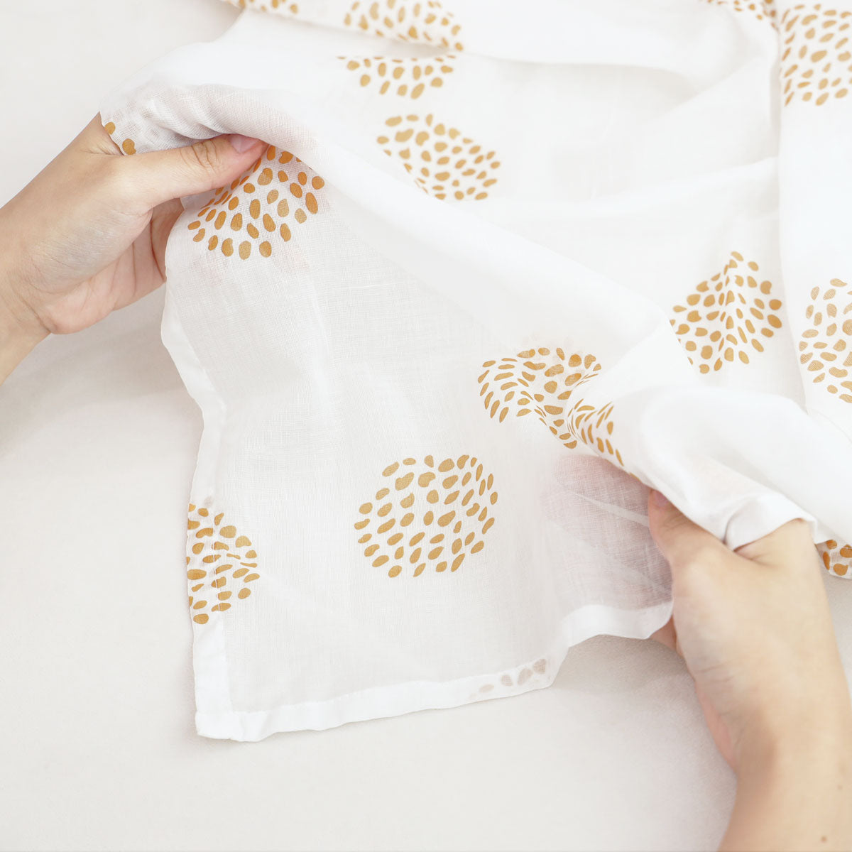 Baby Organic Swaddle in Dandelion Print by Le Petit Society — image 5