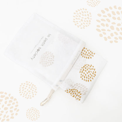 Baby Organic Swaddle in Dandelion Print by Le Petit Society — image 2