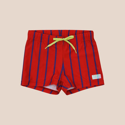 Swim Trunks in Red Stripes by Le Petit Society — image 5