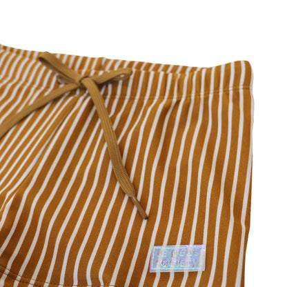 Swim Trunks in Brown Stripes by Le Petit Society — image 2