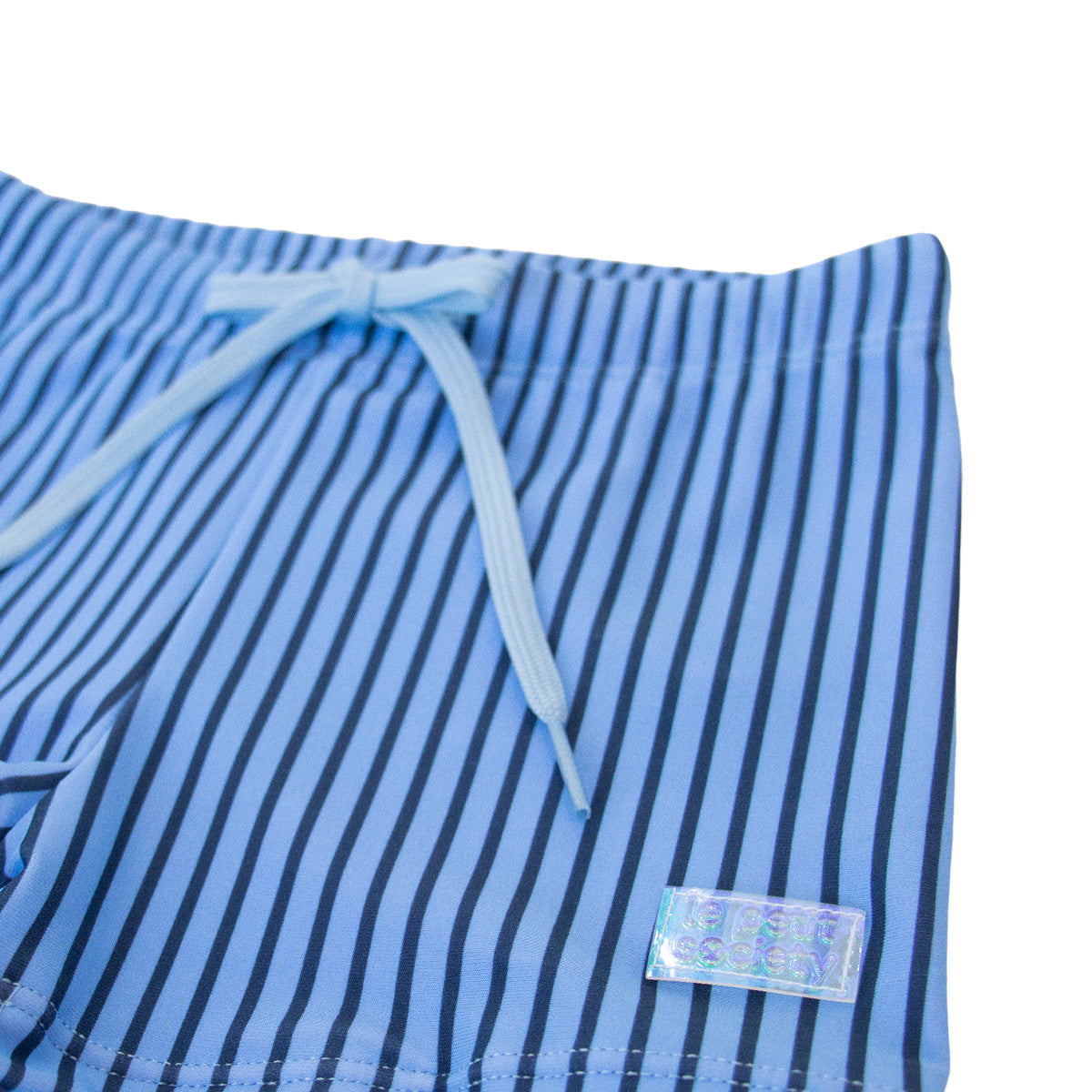 Swim Trunks in Blue Stripes by Le Petit Society — image 3