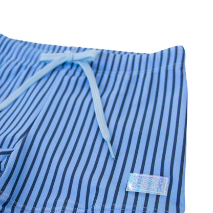 Swim Trunks in Blue Stripes by Le Petit Society — image 3