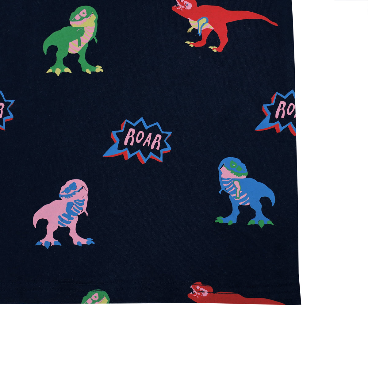 Made for Play - Long Sleeves Tee in T-Rex Print in Navy by Le Petit Society — image 7