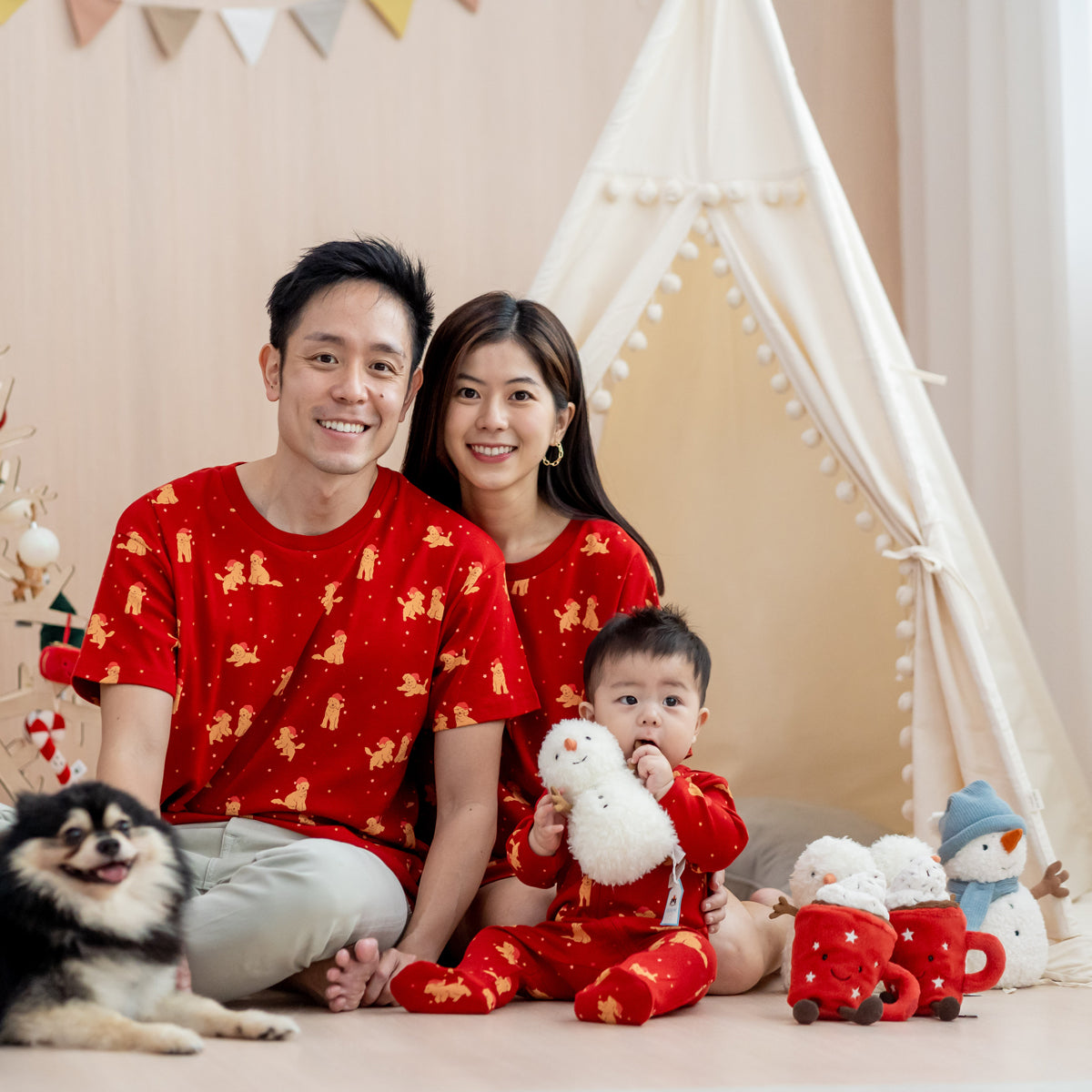 Canvas Teepee Tent with Pom Poms by Le Petit Society — image 5