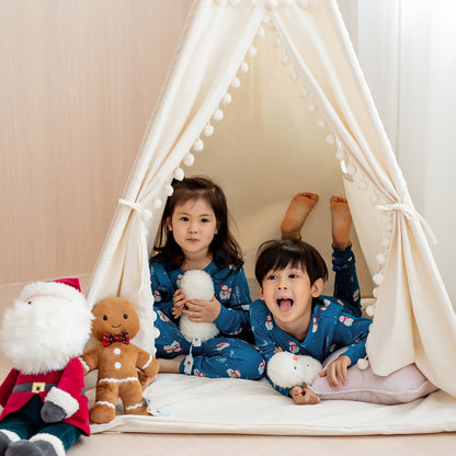 Canvas Teepee Tent with Pom Poms by Le Petit Society — image 2