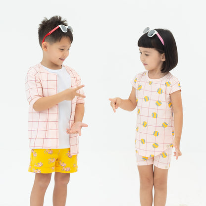 Made For Play - Girls Drop Sleeve Tee in Tennis Print by Le Petit Society — image 4