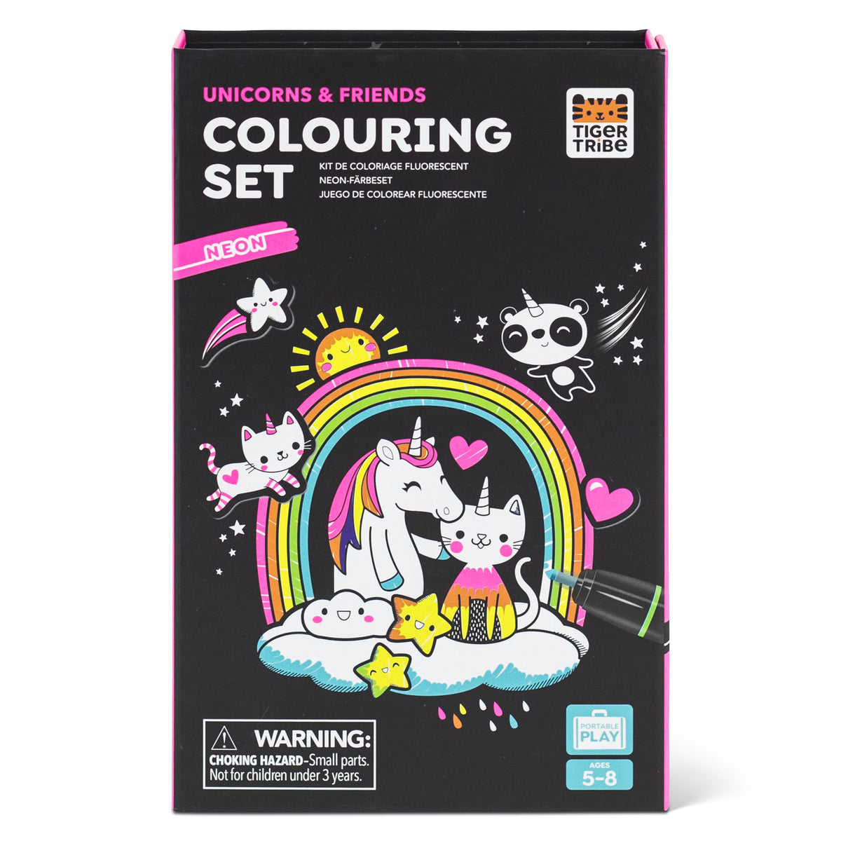 Neon Colouring Set - Unicorns & Friends by Tiger Tribe