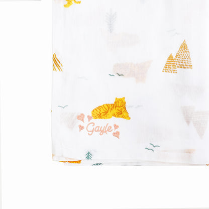 Baby Organic Swaddle in Tiger by Le Petit Society — image 5