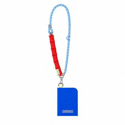 Travel Duo - Racing Red Phone Strap & Sonic Blue Passport Holder