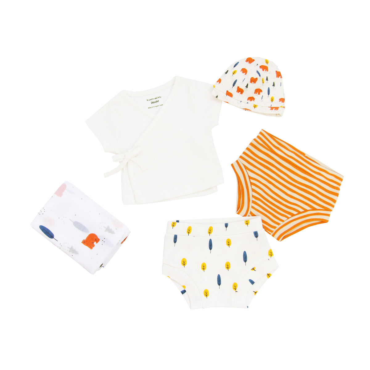Baby Organic Boxer Shorts in Tree Print by Le Petit Society — image 10