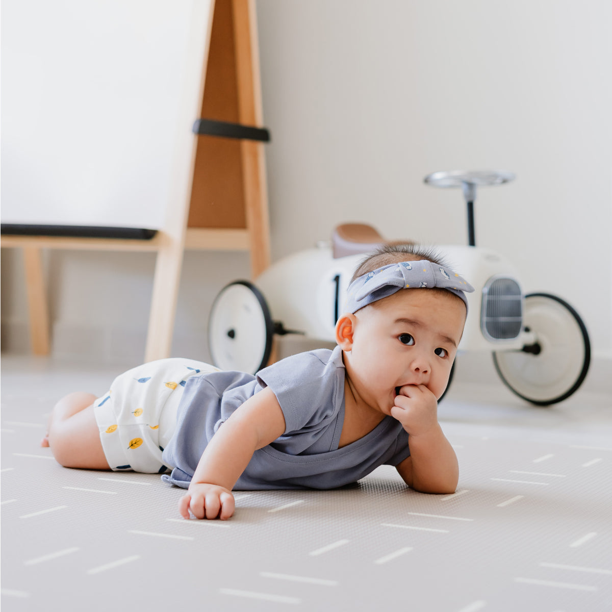 Baby Organic Boxer Shorts in Tree Print by Le Petit Society — image 6