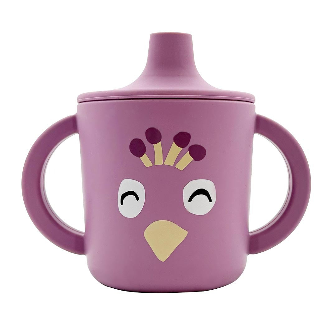 Silicone Sippy Cup in Mrs Peacock by Trixie