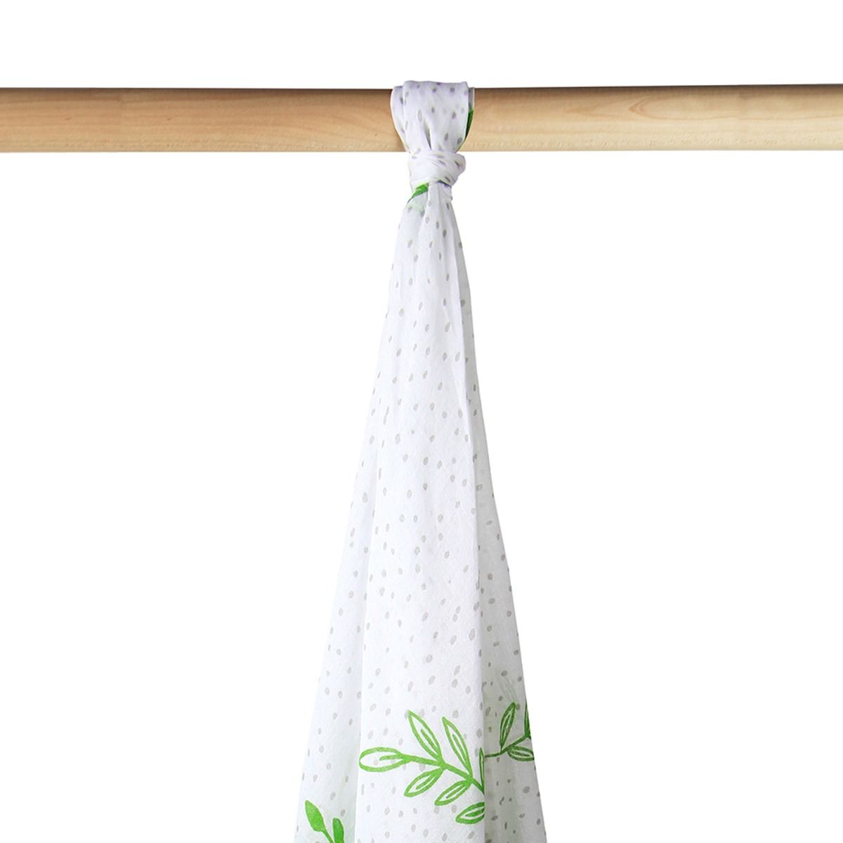 Baby Organic Swaddle in Tropical Leaves by Le Petit Society — image 3