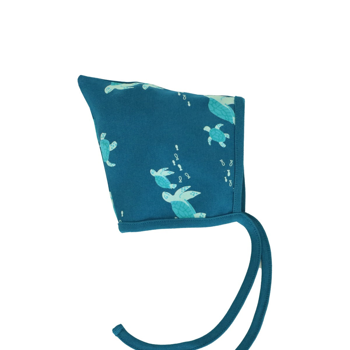 Organic Baby Bonnet Hat in Turtle Print by Le Petit Society — image 2