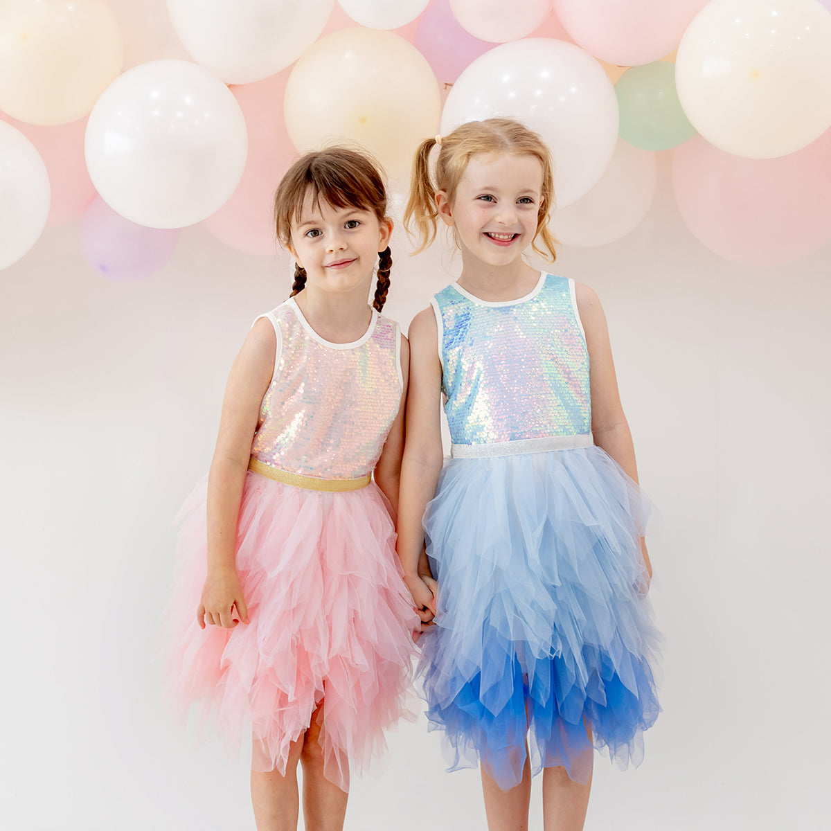 Flower Girl Series - Sequin Tutu Dress in Blue by Le Petit Society