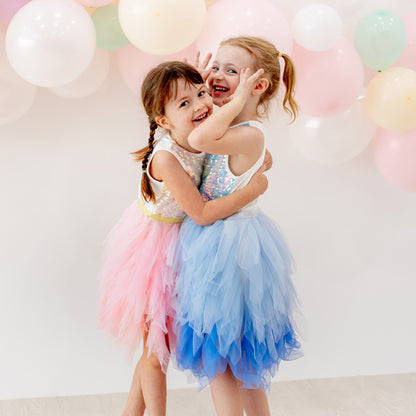 Flower Girl Series - Sequin Tutu Dress in Blue by Le Petit Society — image 8