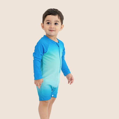 Baby Swimsuit in Blue Gradient by Le Petit Society — image 4