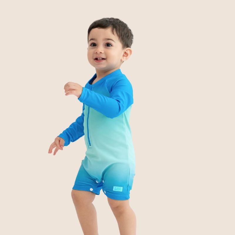 Baby Swimsuit in Blue Gradient by Le Petit Society — image 3