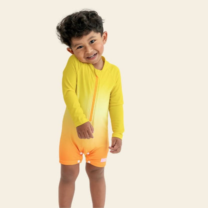 Baby Swimsuit in Yellow Gradient by Le Petit Society — image 6