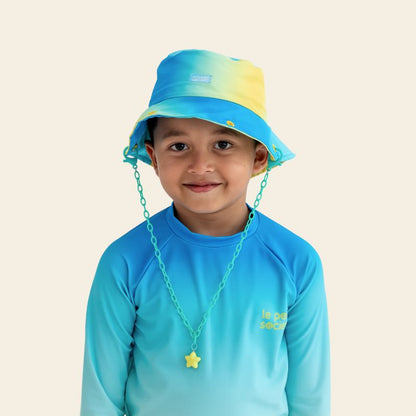 Kids Bucket Hat in Blue Gradient by Le Petit Society — image 2