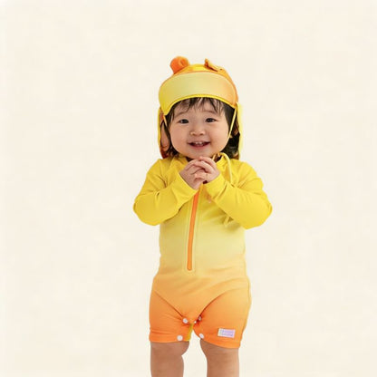 Baby Swimsuit in Yellow Gradient by Le Petit Society — image 4
