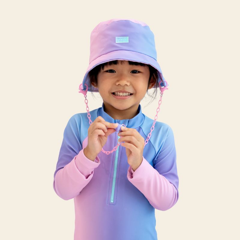 Kids Bucket Hat in Lilac Gradient by Le Petit Society — image 5