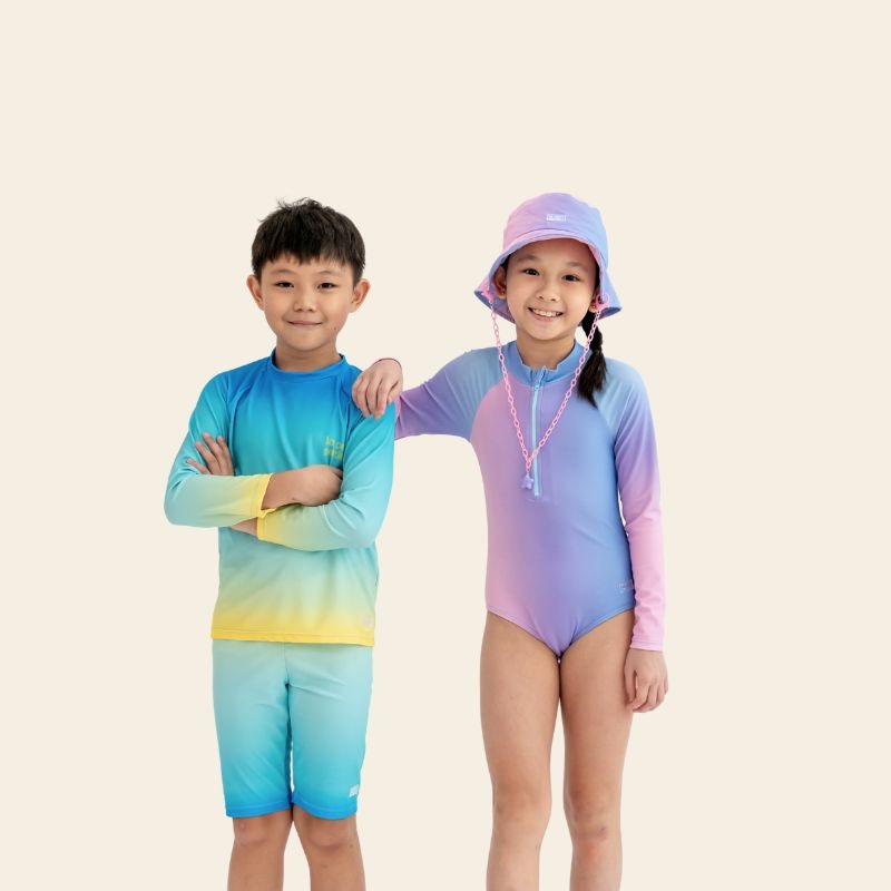 Rash Swimsuit in Lilac Gradient by Le Petit Society — image 3