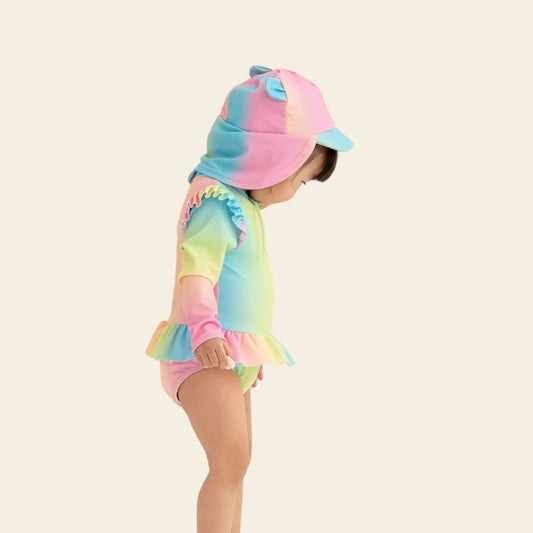 Baby Bear Sunhat in Rainbow Gradient by Le Petit Society