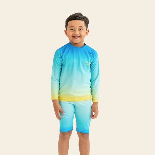Swim Jammer in Blue Gradient by Le Petit Society