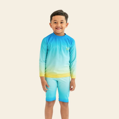 Swim Jammer in Blue Gradient by Le Petit Society — image 7