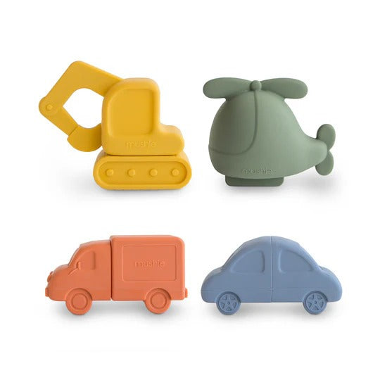 Bath Play Set (4 in pack) - Vehicles by Mushie
