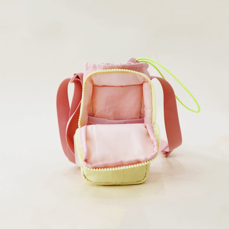 Water Bottle Sling Bag- Peach/Yellow by Le Petit Society — image 6