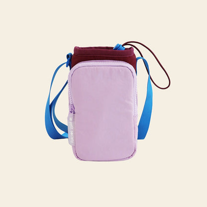Water Bottle Sling Bag in Berry/Lilac by Le Petit Society