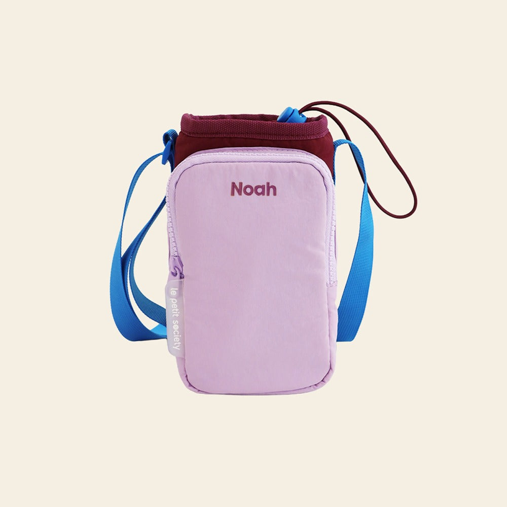 Water Bottle Sling Bag in Berry/Lilac by Le Petit Society — image 6