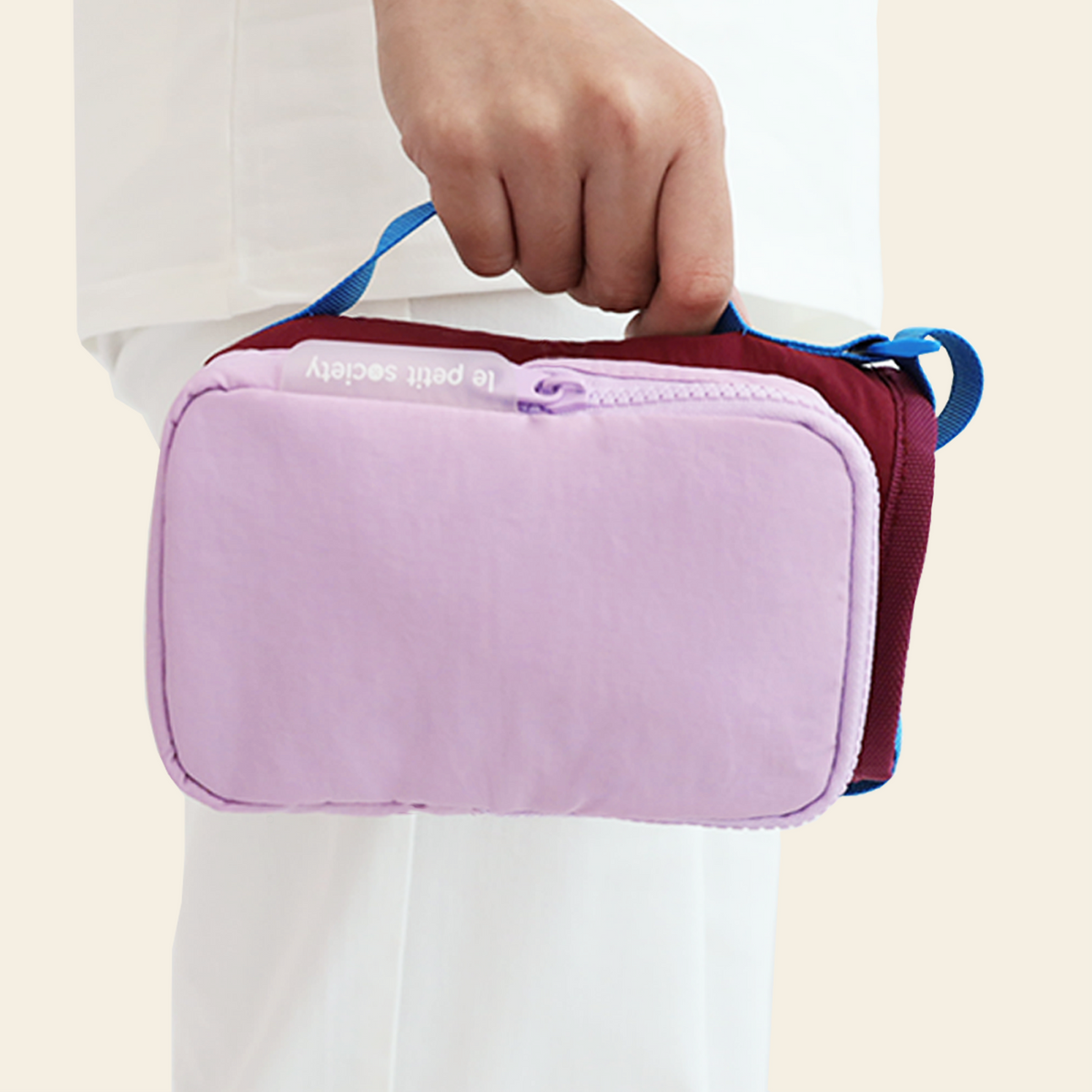 Water Bottle Sling Bag in Berry/Lilac by Le Petit Society — image 10